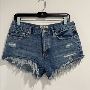 We the Free loving good vibrations cutoff denim shorts